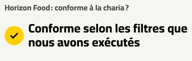 Aperçu d'un compte Investisseur : une action conforme au filtre charia et sa dette face au seuil