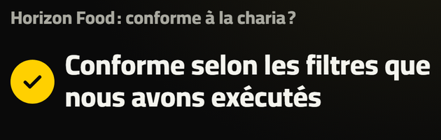 Aperçu d'un compte Investisseur : une action conforme au filtre charia et sa dette face au seuil